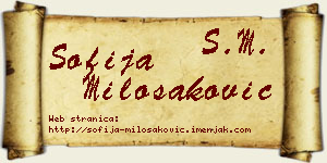 Sofija Milošaković vizit kartica